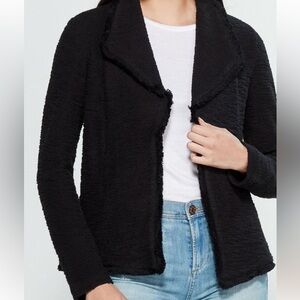 Chic Black Sweater / Textured Blazer.  Premise studio